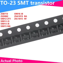 50/100PCS transistor smd sot23 2SB772 2SD882 S9012 2T1 S9013 J3 S9014 J6 S9015 M6 S9018 J8 2SA1015 BA 2SC1815 HF