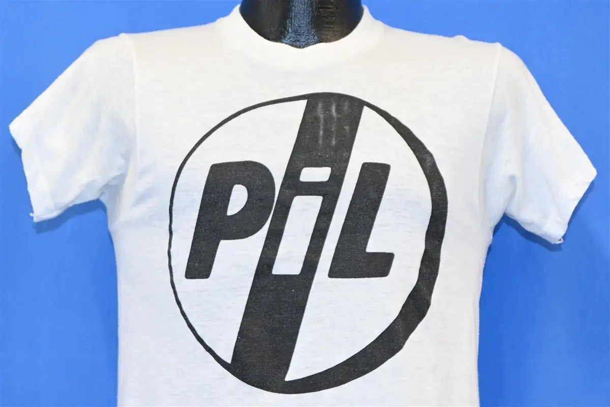 Imagen pública de los años 70 Ltd PiL Band Logo Post Punk John Lydon camiseta pequeña