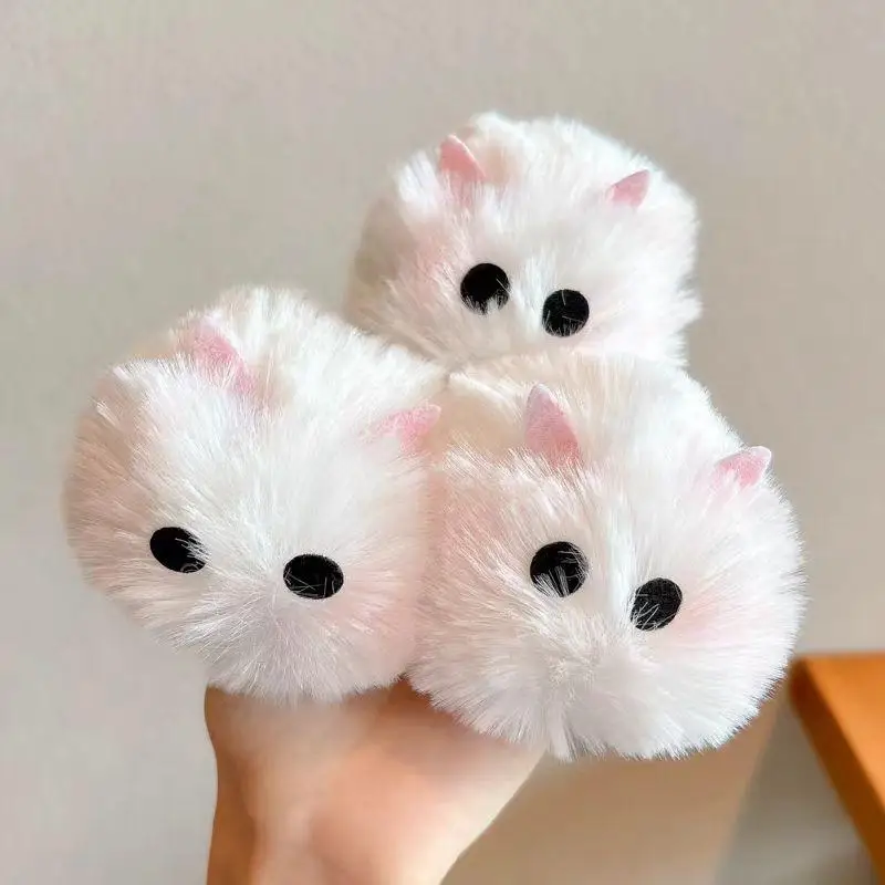 1 Stück niedliche, flauschige Plüsch-Haarspangen mit Hasenmotiv, weiche Haptik, für Mädchen, für den täglichen Gebrauch, Party, Cosplay, kleine Geschenke – Detail 2