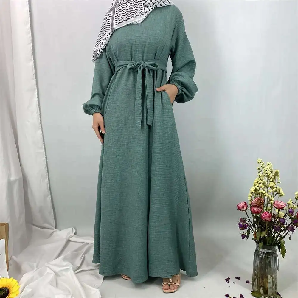 

New Muslim Fashion Dress Türkiye Dubai Elegant Loose Long Dress 6840 Long Dress Robe Abaya Ramadan Dubai Luxury Islam Elegant