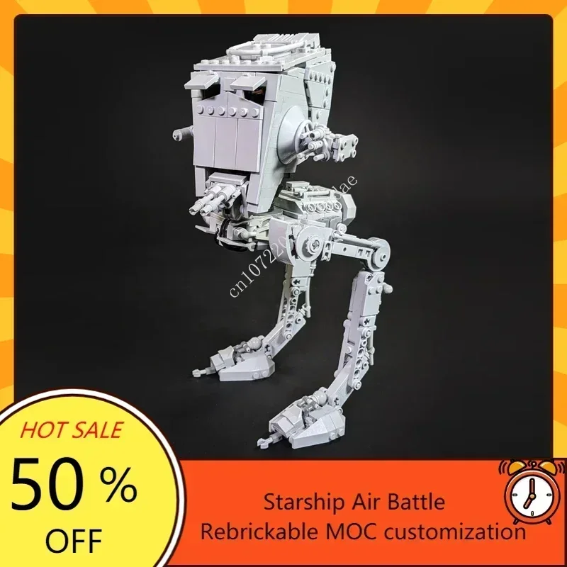 MOC Space Battle Series AT-ST Laser Cannon Robot & AAT-ST Raider Model Custom Puzzle Technology   DIY Assembly Toys Gifts