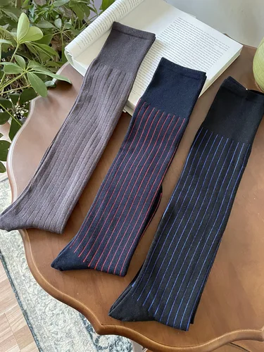 Imagen 1 del producto Calcetines hasta la rodilla para hombre Calcetines hasta la pantorrilla Vestir de algodón Hombre maduro Calcetines de algodón para hombre adulto