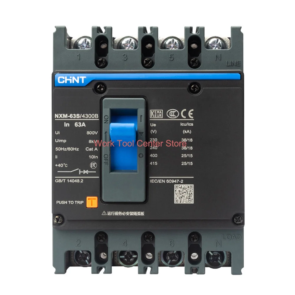 Original Chint Electric AC Smart Circuit Breaker NXM-63S NXM-125S/4300B 4P Over Voltage Protector Control Relay Automatic Switch