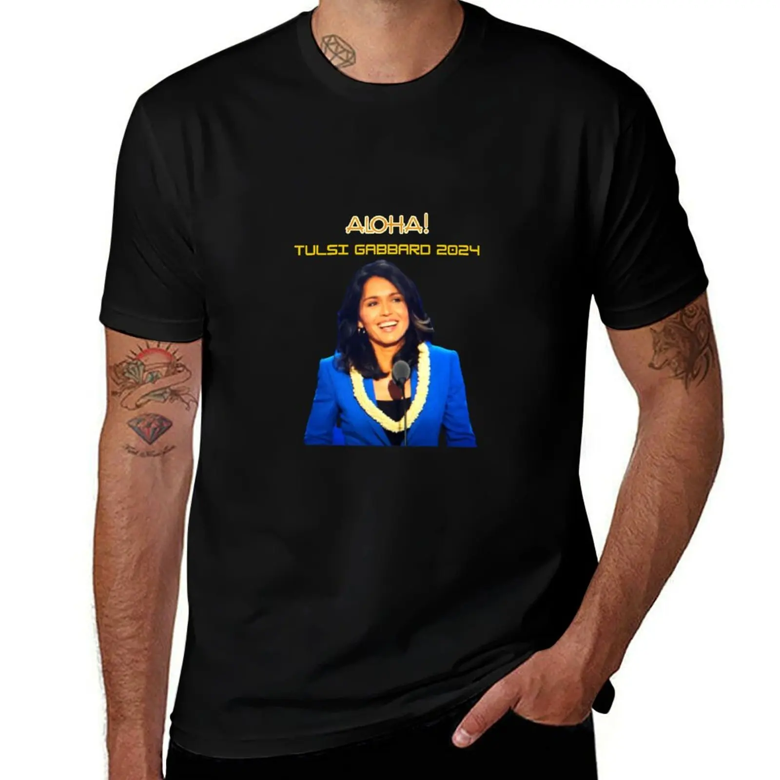 

Tulsi Gabbard 2024 Beach T-Shirt summer clothes T-shirts oversize street wear funny costumes T-shirt men