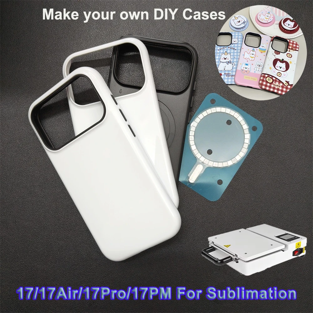 10개입 맥세이프 2 in 1 3D 승화 케이스 아이폰 17 16 15 14 13프로 맥스 열전사 프린팅 자석 견고한 뒷면 커버