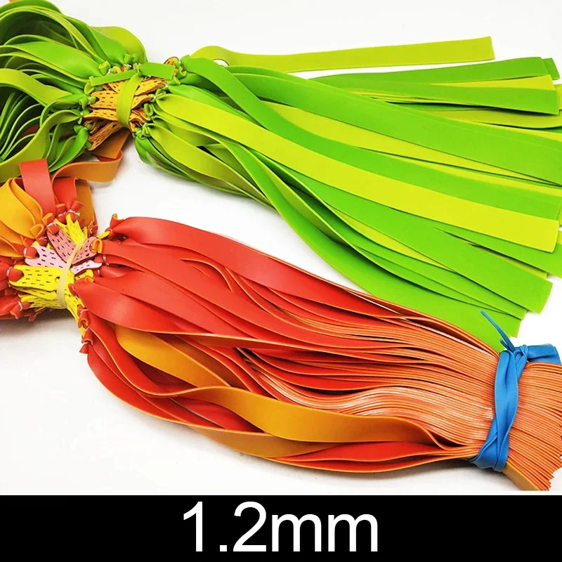 Outdoor Sports 6pcs 0.55-1.2 mm Rubber Band Powerful Hunting Accessories Flat Elastic Band For Slingshot Catapult Rubber Bands