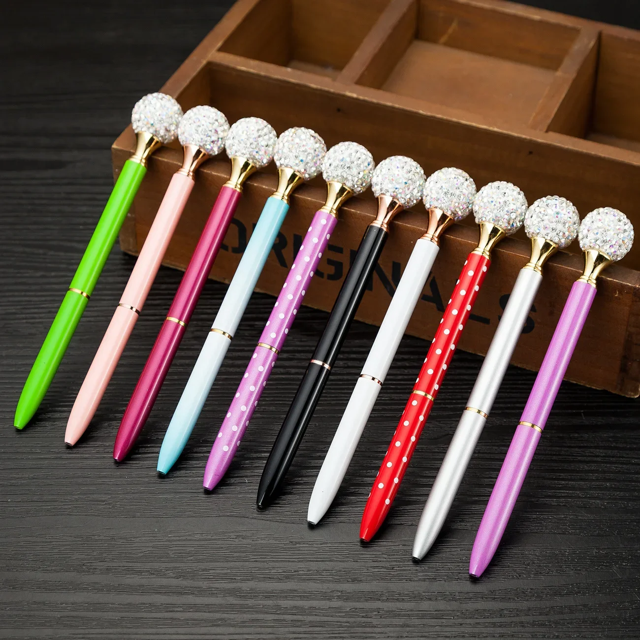 

15 шт./лот Kawaii кристалл круглая шариковая ручка красочные 15 цветов черный/синий стержень креативный роман студенческий подарок и офисные канцелярские принадлежности