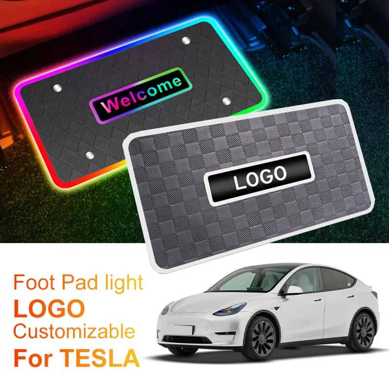 For Tesla ModelY 2/4-in-1 car floor mats, decorative lights,LED neon lights,APP,General Motors interior