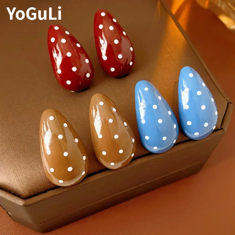 

Trendy Jewelry Sweet Simply Design Summer Colorful Water drop Earrings For Women Party Gifts Popular Fashion Accessories