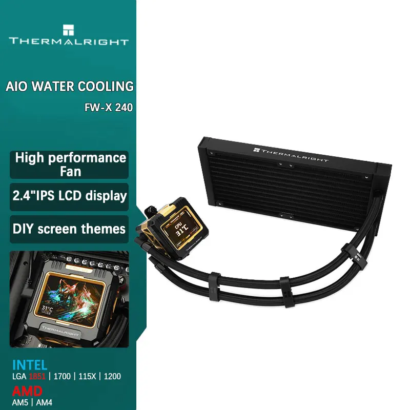 Thermalright FW-X 240 All-in-one CPU Water cooling cooler No fan version 2.4