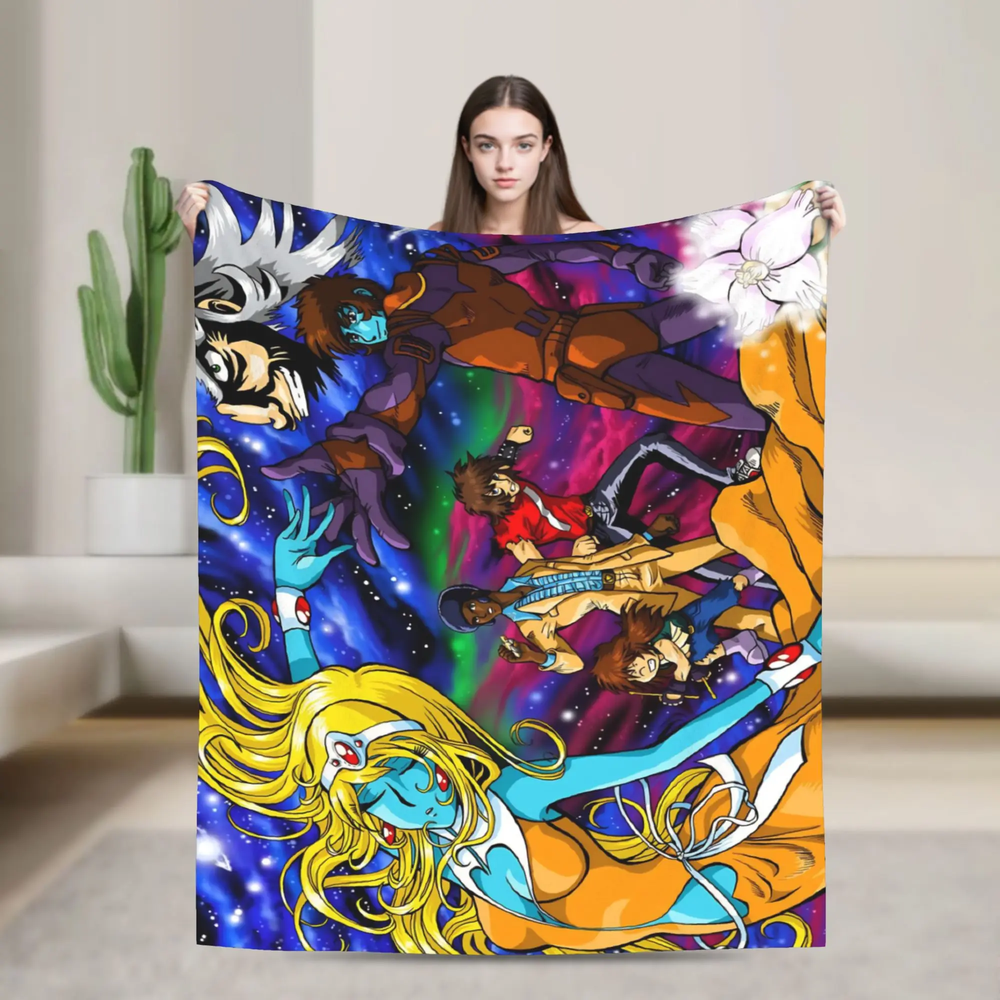 Stella Octave Arpegius Baryl Blanket Interstella 5555 Flannel Novelty Warm Throw Blankets for Bedspread Decoration