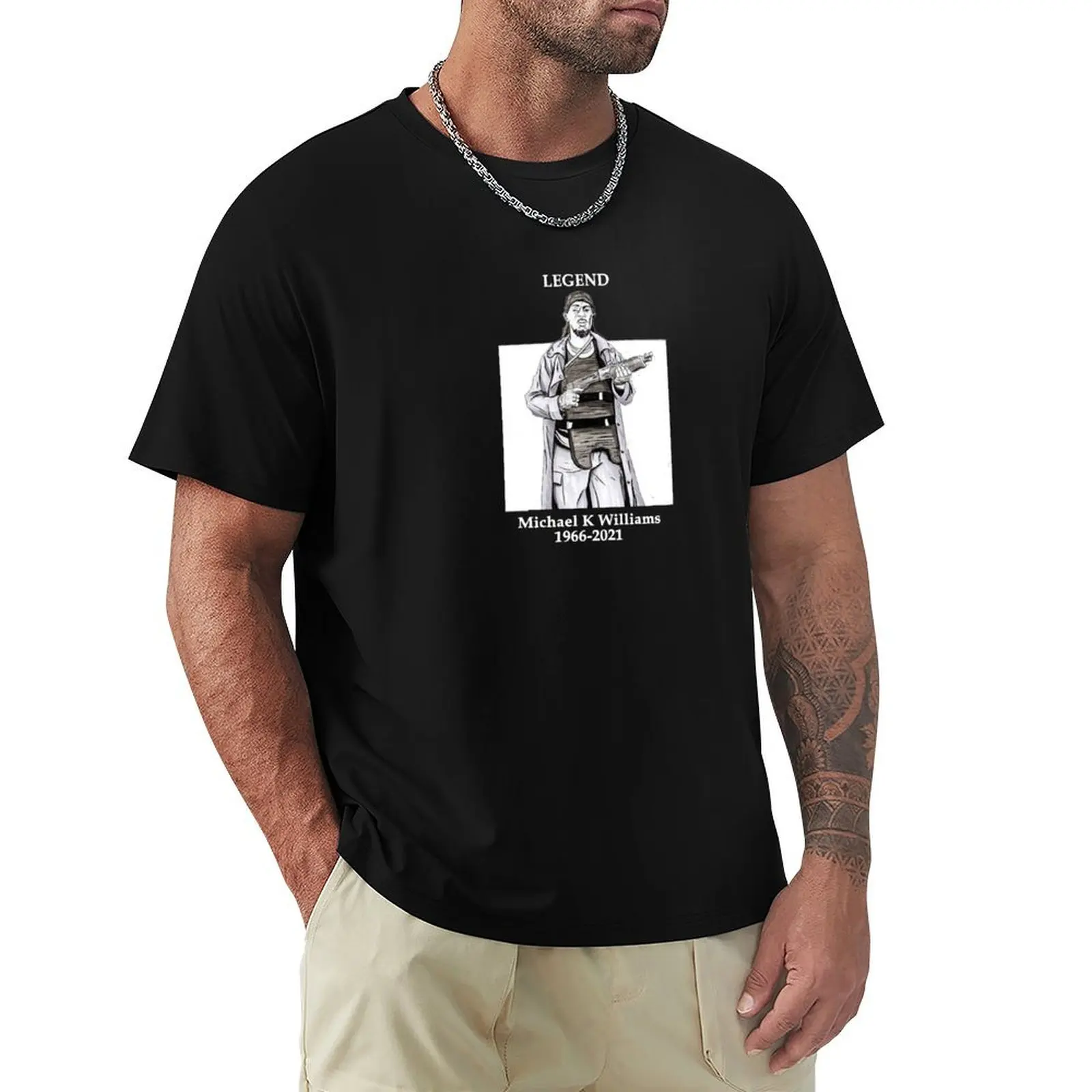 

Michael K Williams ,Omar The Wire T-Shirt oversized oversized graphic tee men t shirts high quality