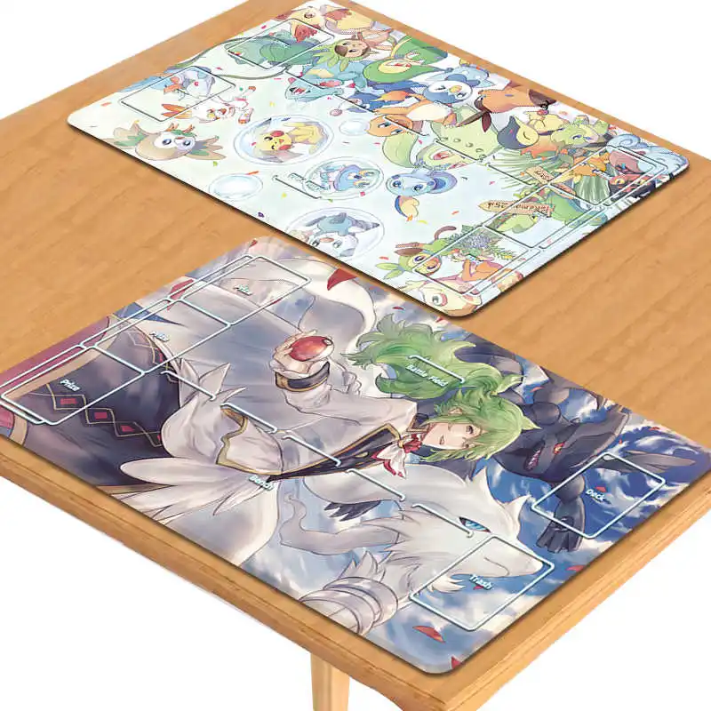 Nuevo Pokemon PTCG Card Pad Anime Charmander Home Battle Pad tarjeta placa de batalla un solo jugador Yu-Gi-O Table Pad colección regalo