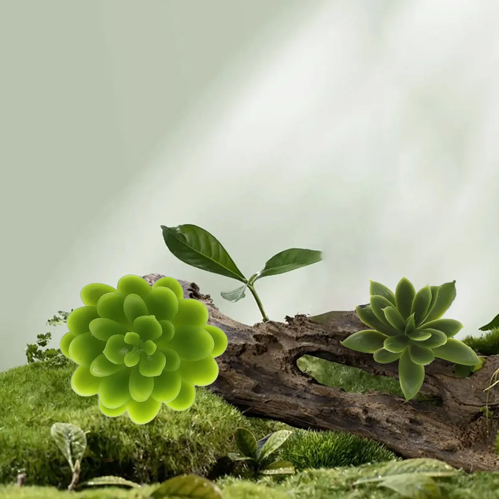 

3pcs Simulated Succulent Plants Fake Branch Decor Indoor Home Party Photo Props Craft DIY Elegant