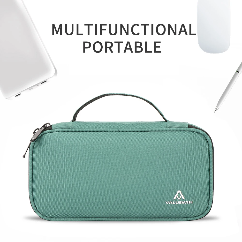 Sac organisateur de câbles, pochette d'accessoires électroniques portables, chargeur, câble de données, mallette de rangement de voyage avec plusieurs compartiments