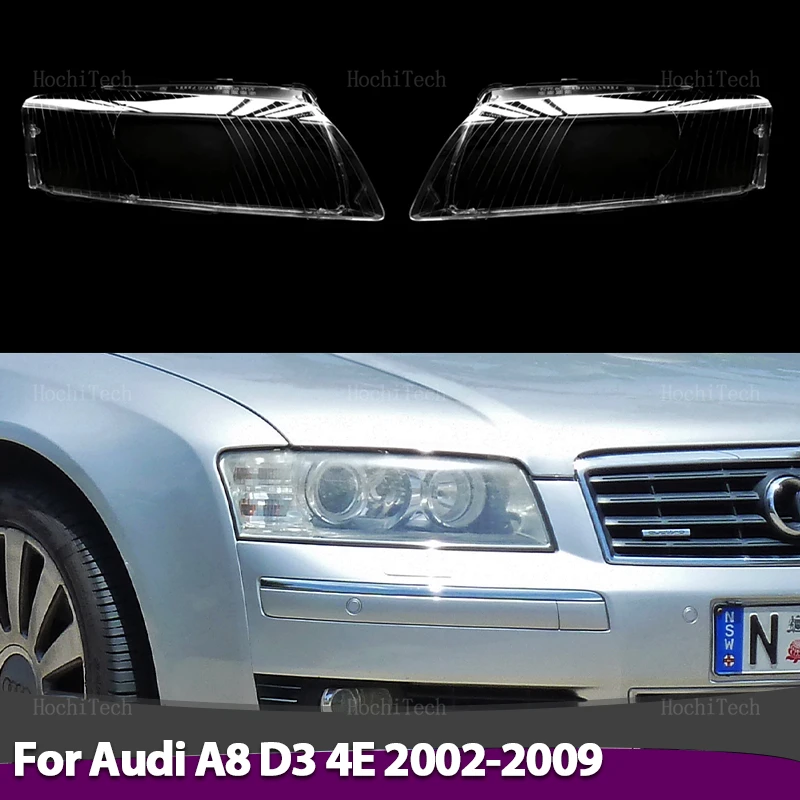 

Car Headlamp Cover Headlight Lens Glass Cover Lampshade Bright Shell Lens Covers For Audi A8 D3 4E A 8 2002-2009