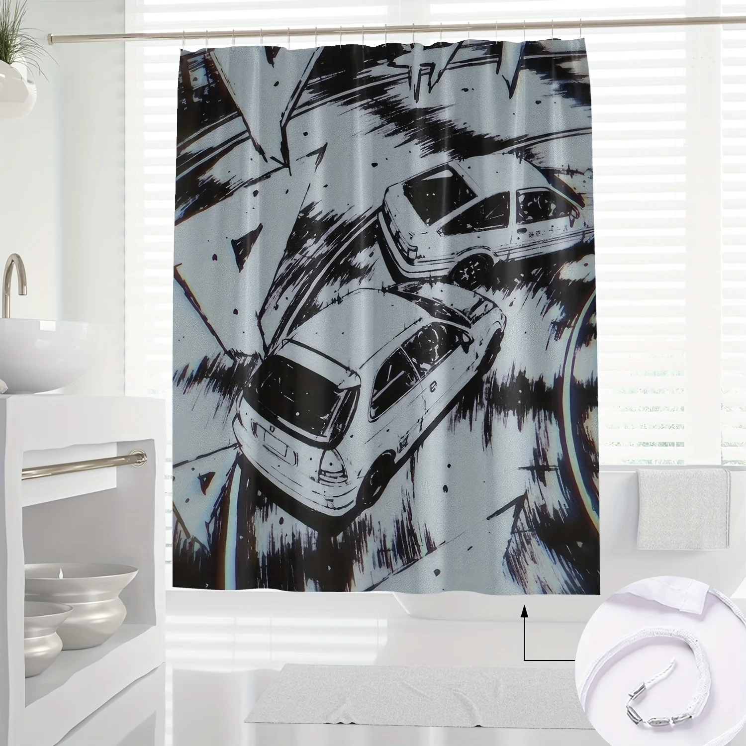 

Автомобильная занавеска Chase Manga — цифровая печать, водостойкая, полиэстер, в комплект входят крючки, всесезонная