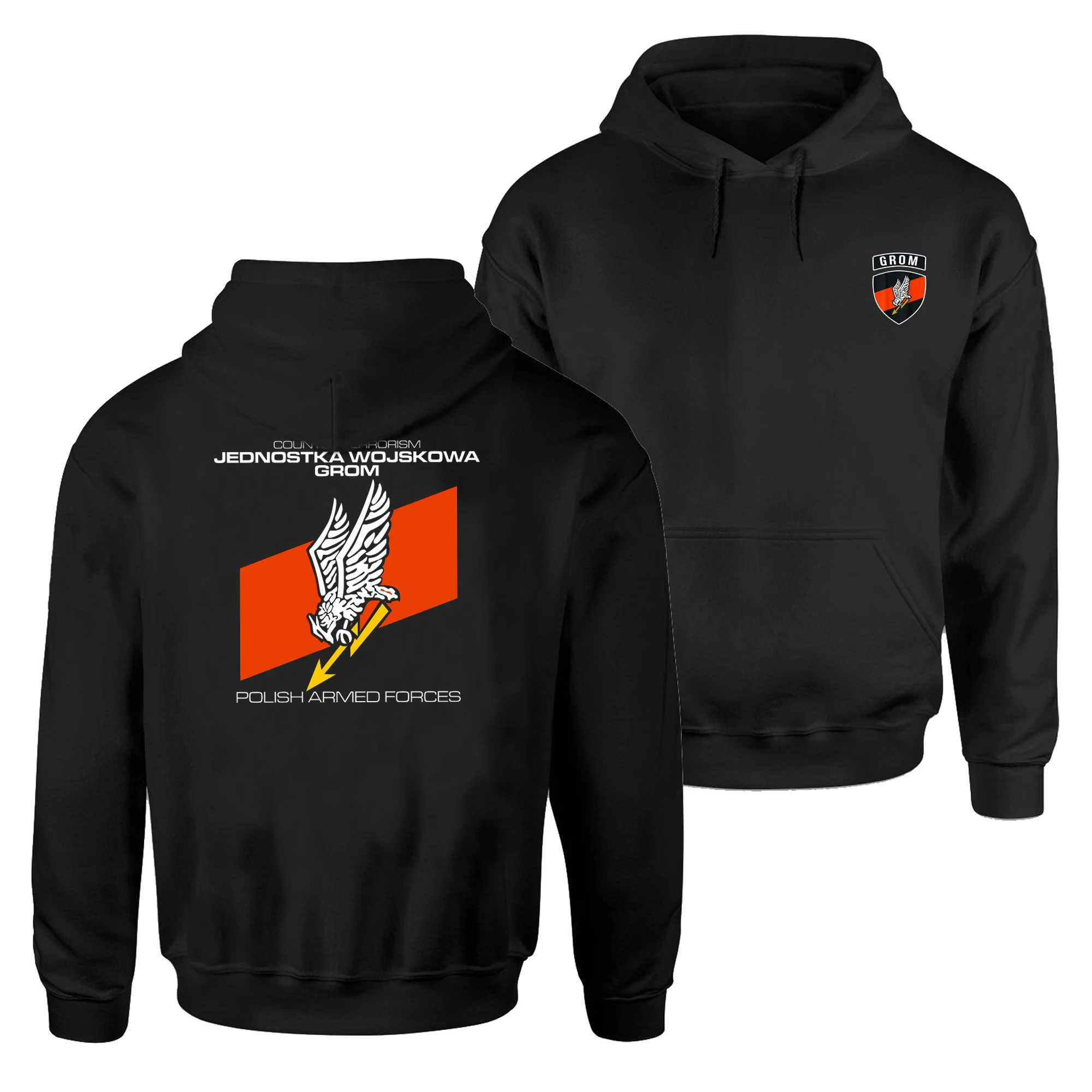 

Polish JW Jednostka Wojskowa GROM Special Forces Unit Pullover Hoodie 100% Cotton Comfortable Casual Mens Sweatshirts Streetwear