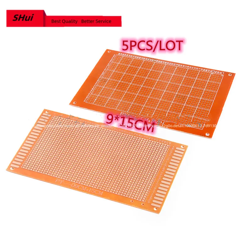 

5pcs 9x15 9*15cm Single Side Prototype PCB Universal Board Experimental Bakelite Copper Plate Circuirt Board 90x150mm 90*150mm