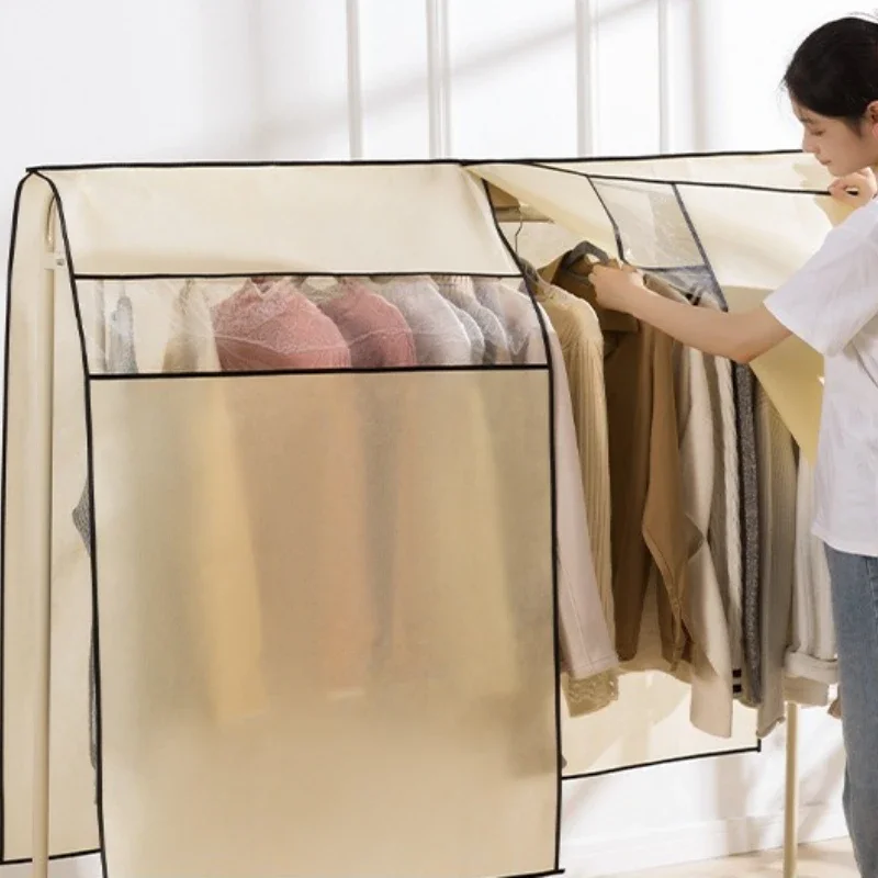 Creative Non-woven Fabric Reusable Clothing Cover Translucent Clothing Covers No Odor Durable With Fixing Rope Bedroom Storage D