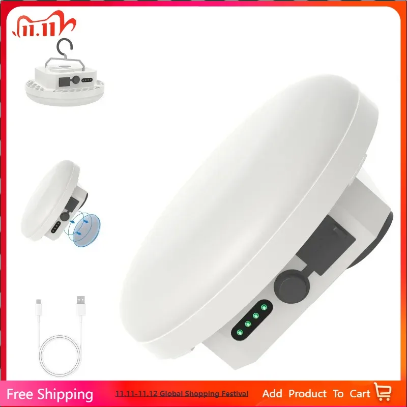 

15600MAH Camping Lamp Tent Light LED Rechargeable Portable Hanging Lantern Waterproof Outdoor Flashlight Lights