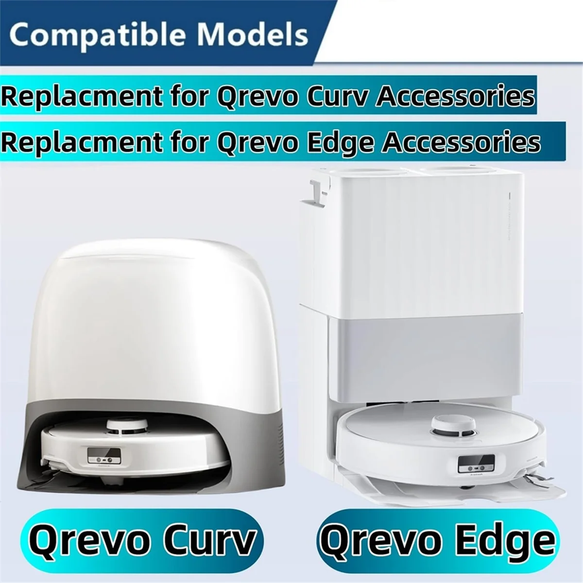 T27C Replacement Parts for Roborock Qrevo Curv/Qrevo Edge,Q Revo Curv Q Revo Edge Vacuum Cleaner Accessories