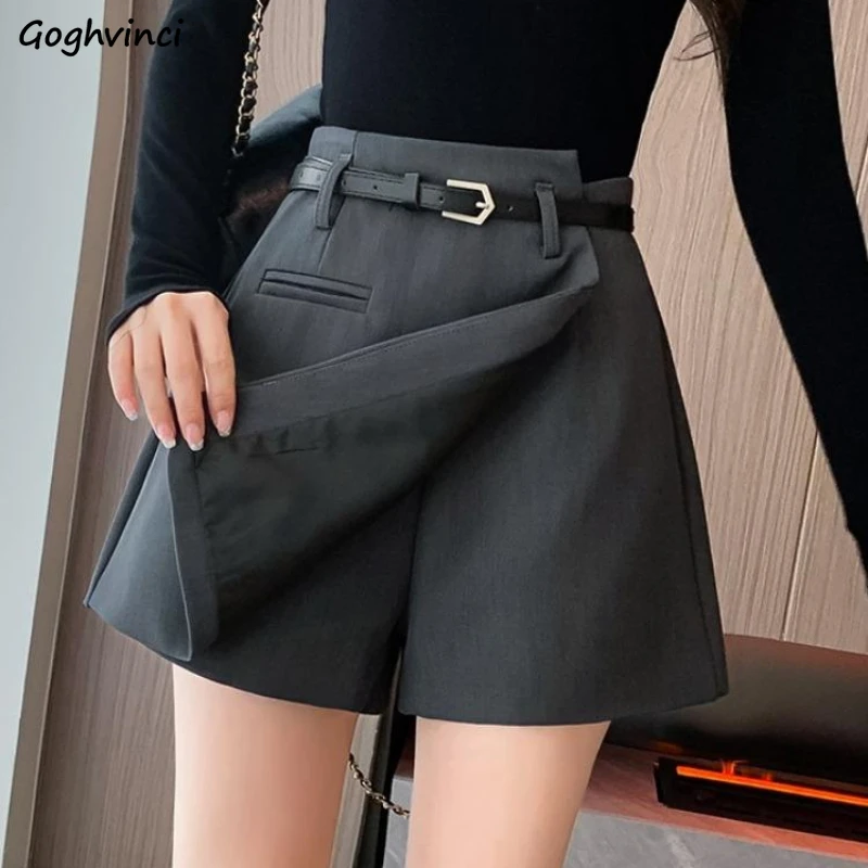 

Casual Shorts Women Irregular Wide Leg Creativity Simple Spring All-match Tender Comfortable Temper Leisure Feminine Aesthetic