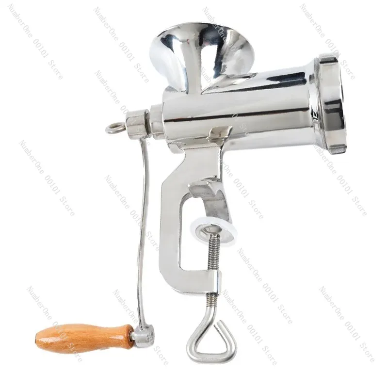 Home Hand Crank Meat Mincer No.10 304 Stainless Steel Manual Sausage Stuffer For Minced Meat Sausage Processing