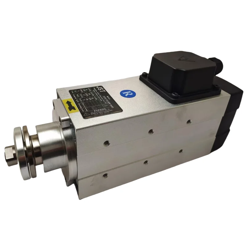 

2.2kw Air Cooled ER20 Square Wood Spindle Motor CNC Milling Router Machine Tools 220V 12000rpm Spindle Motor for