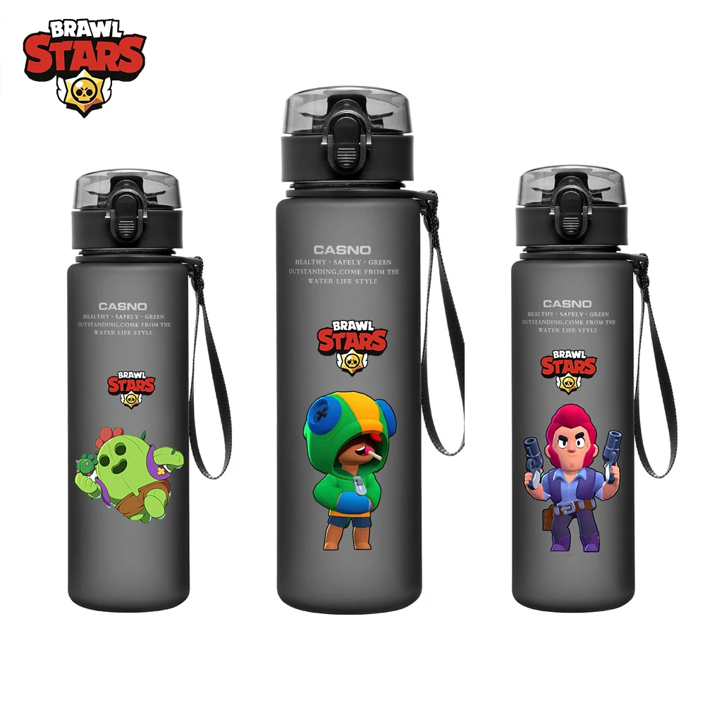 Characters Brawl Water Cup 560ml Anime water Bottle Plastic Portable Sports Large Capacity Anime Water Cup Spike Leon Black Crow