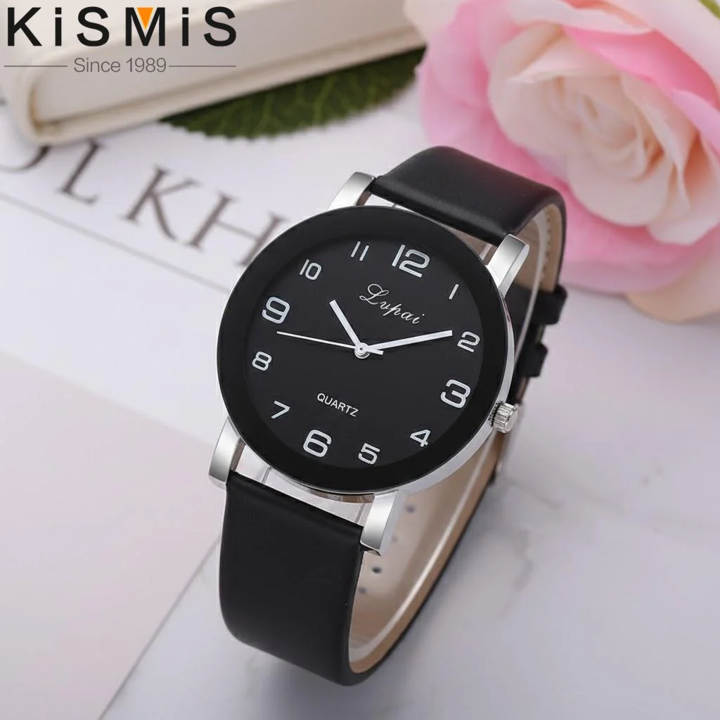 

Модные простые белые кожаные часы, женские кварцевые наручные часы, женские наручные часы, 4 цвета