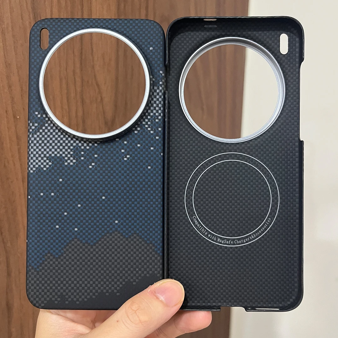 Magnetic Aramid Carbon Fiber Phone Case Cover On For Magsafe VIVO