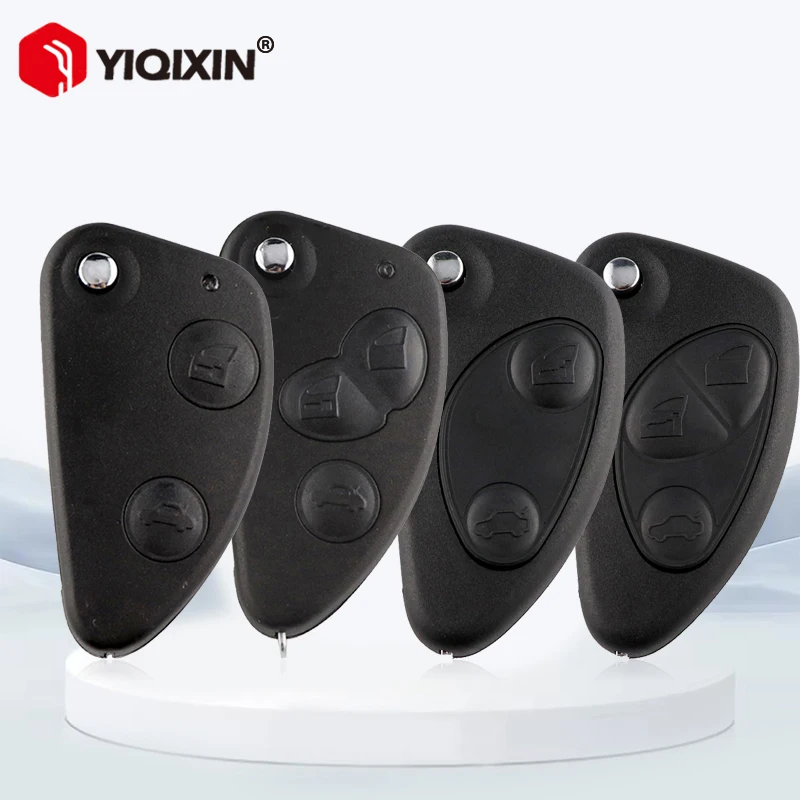 

YIQIXIN Корпус выкидного ключа с 2/3 кнопками для Alfa Romeo GT 147 156 166, сменный корпус без логотипа, с необработанным лезвием