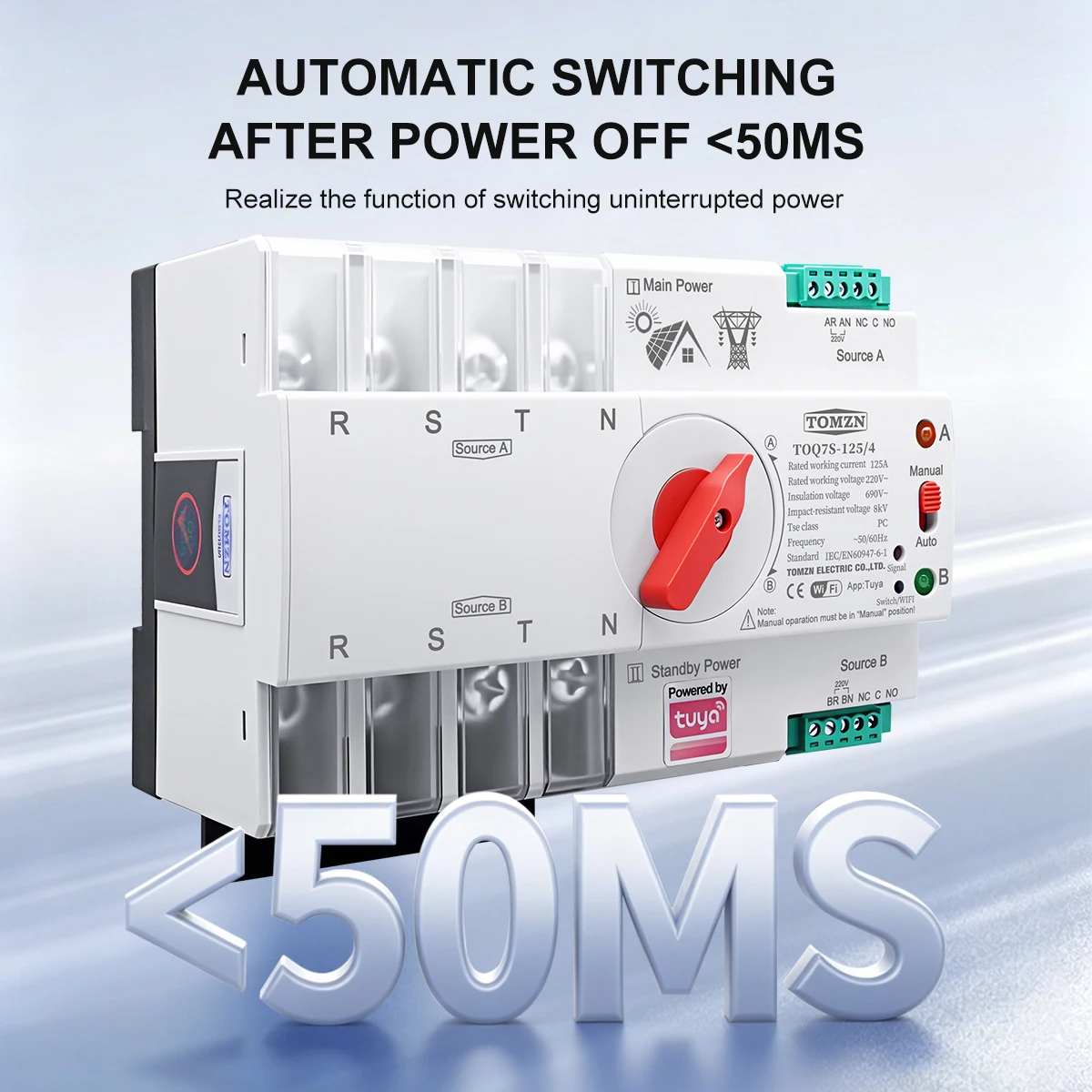 TOMZN TUYA SmartLife ATS 4P AC - Din Rail Circuit Breaker 리뷰 및 가격