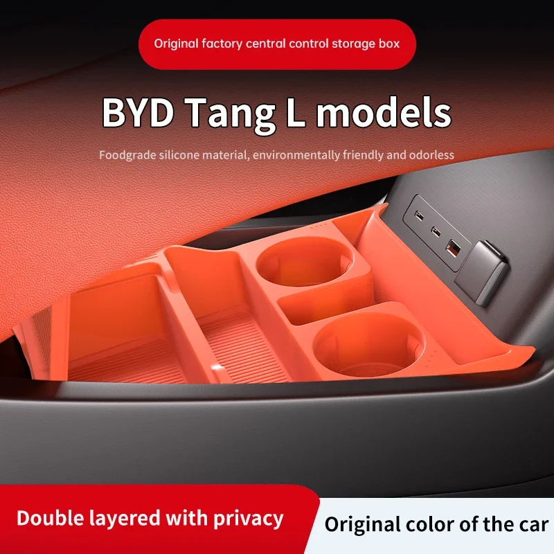 2025 For BYD Sealion 8 Center Console Below Storage Box Tang L Central Control Organizer Mat Car Interior Silicone