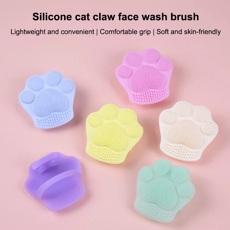 แปรงทําความสะอาดผิวหน้าน่ารัก Cat PAW ซิลิโคนนวดหน้าแปรงนุ่มแชมพูแปรง Beauty Skin Care ทําความสะอาดเครื่องมือความงาม