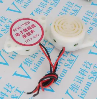 100pcs SFM-27 Active Electronic Buzzer, DC3-24V, High Decibels Alarm, Intermittent Sound .