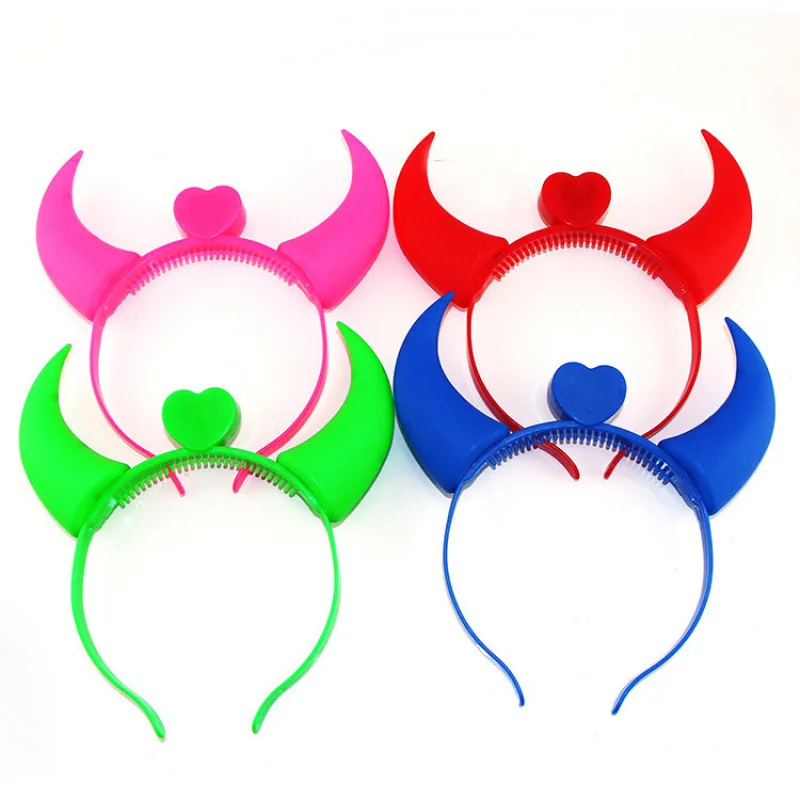 

100Pcs Ox Horn Party Headwear Flashing LED Headband