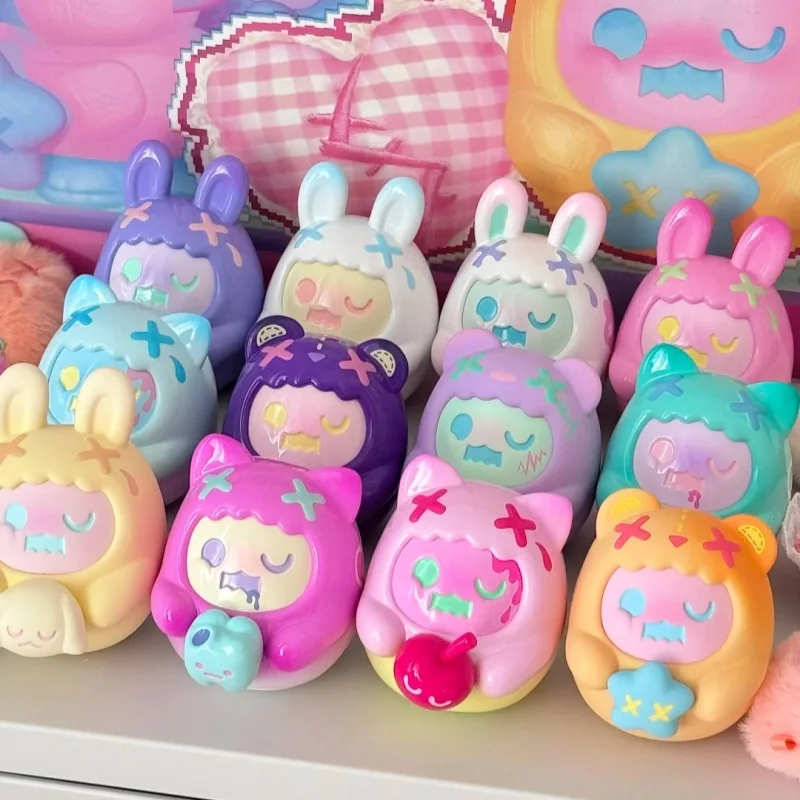 

New Genuine Shinwoo Ghost Bear Hug Me Mini Series Blind Box Caixa Caja Dolls Gift Desktop Ornament Kawaii Anime Figure Toys