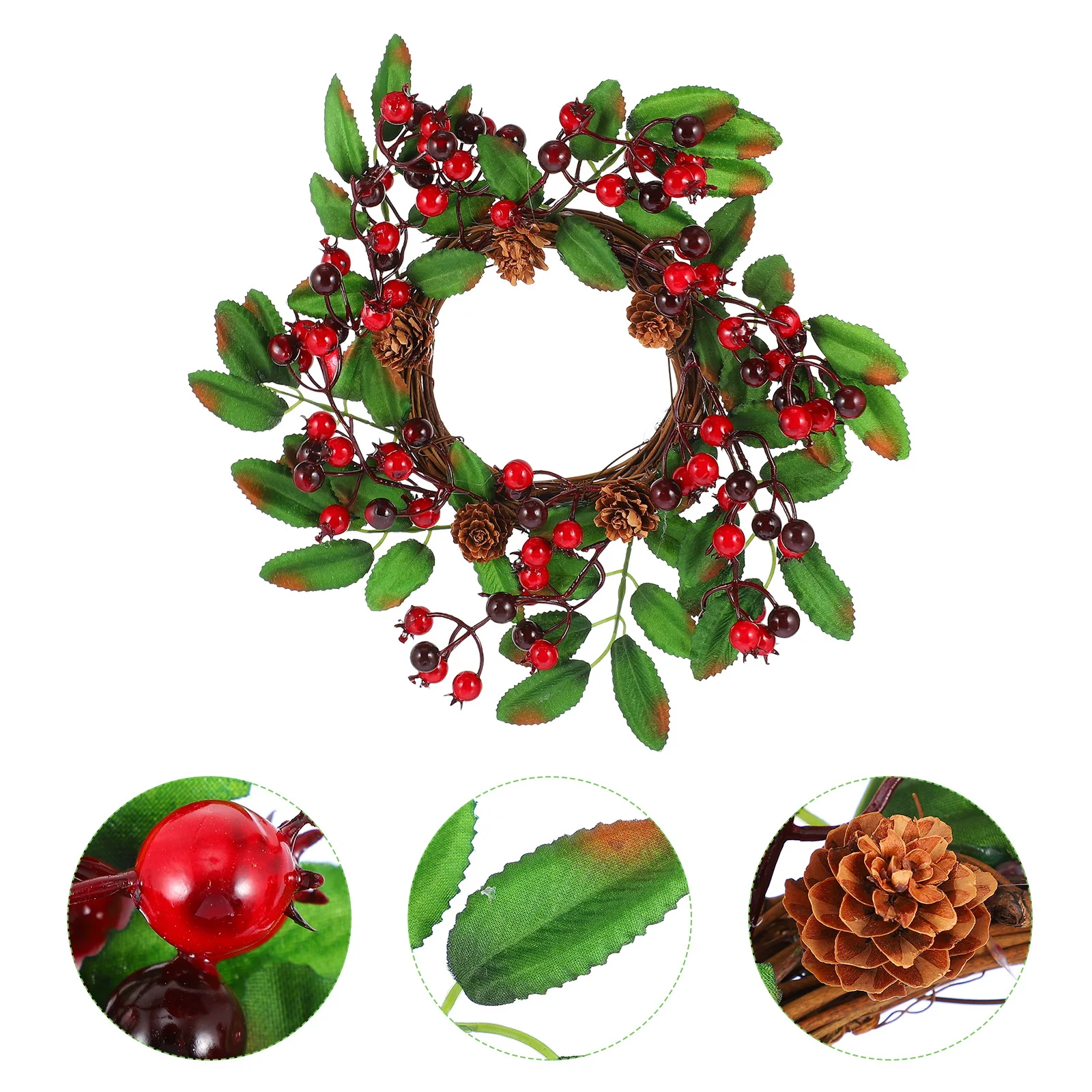 

1Pcs Pinecone Christmas Wreath Premium Front Door Hanging Decoration Xmas Party Festival Decor Christmas Wreath