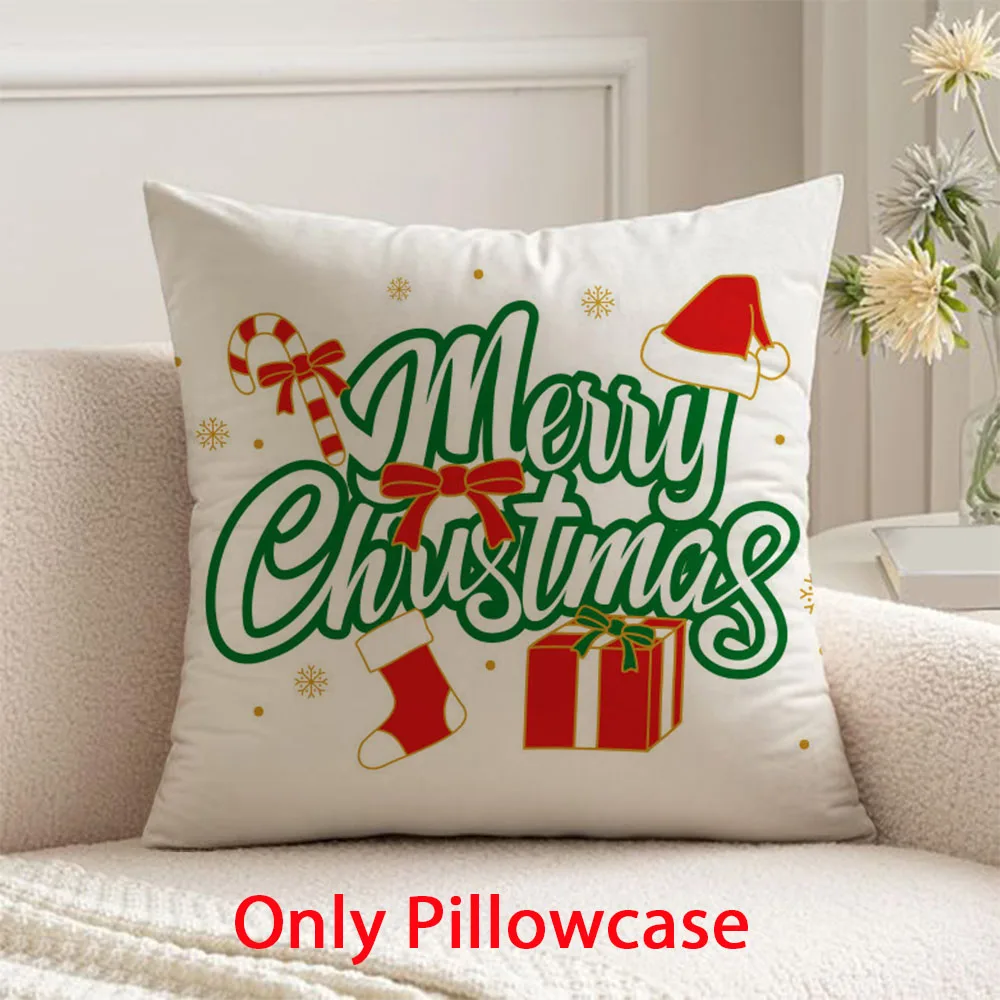 

Merry Christmas Pillow cover fall decorative 45x45 cushions cover for new year pillow case winter decorative cushions