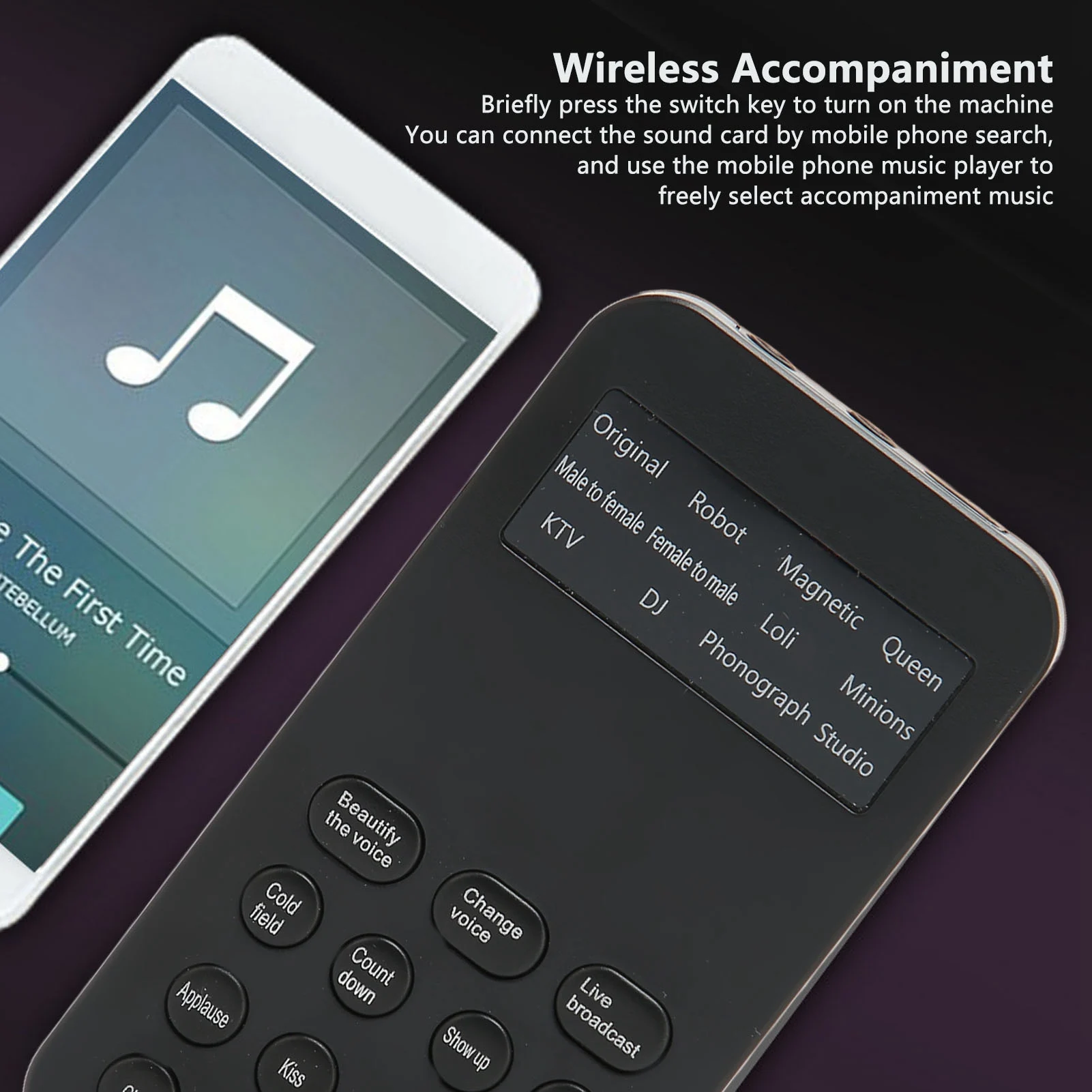 Sound Changer Voice Changer Handheld Voice Changer Device 8 Sound Effects Machine for Phone Calling Gaming Sound Effects Machine