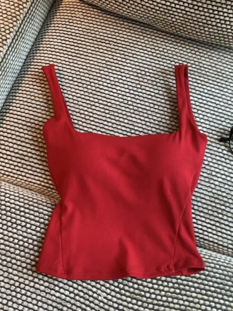 American Style Spicy Girl Halter Top Women's Summer New Waist Cinching Short Shirt with Chest Pad Self Preservation Model