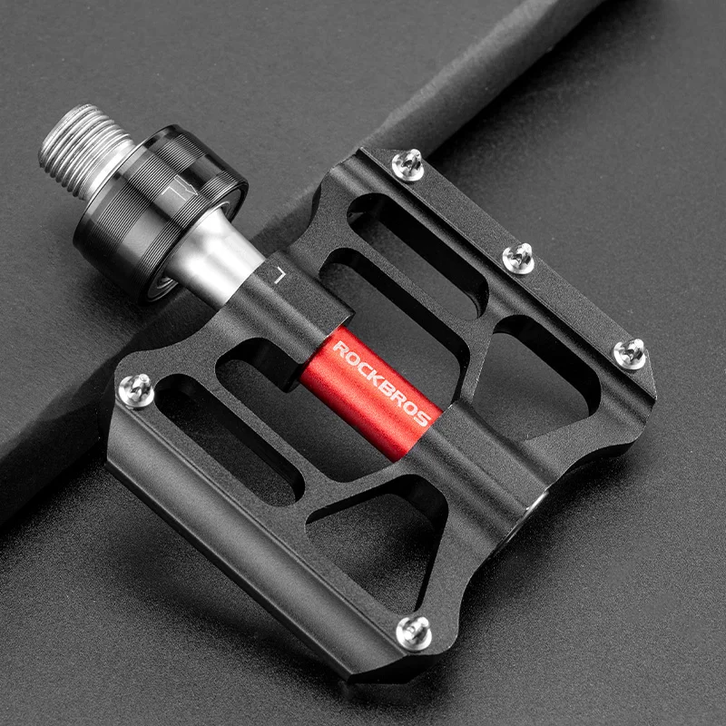 ROCKBROS Bicycle Pedals Quick Release Aluminium MTB Road Cycling Pedals Rainproof Seal Bearing 8.2cm Widened Non-slip Bike Pedal