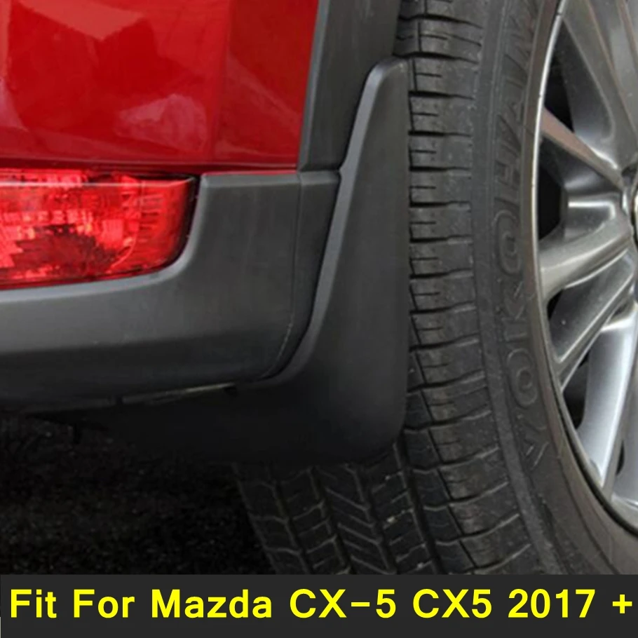 

Car Styling Front + Rear Mud Guard Mudguards Splash Flaps Cover Kit 4 Pcs Fit For Mazda CX-5 CX5 2017 - 2022 Plastic Accessories