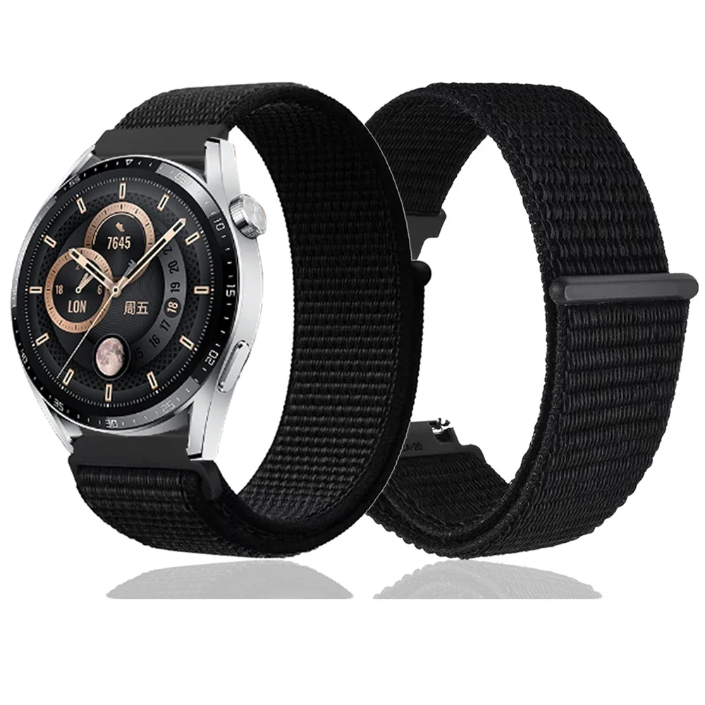 Nylon-Schlaufenarmband für Huawei Watch GT5/4 46 mm/4 Pro/GT 3 SE GT2 Atmungsaktives Armband 20 22 mm geflochtenes Armband Amazfit GTR/GTS/Bip