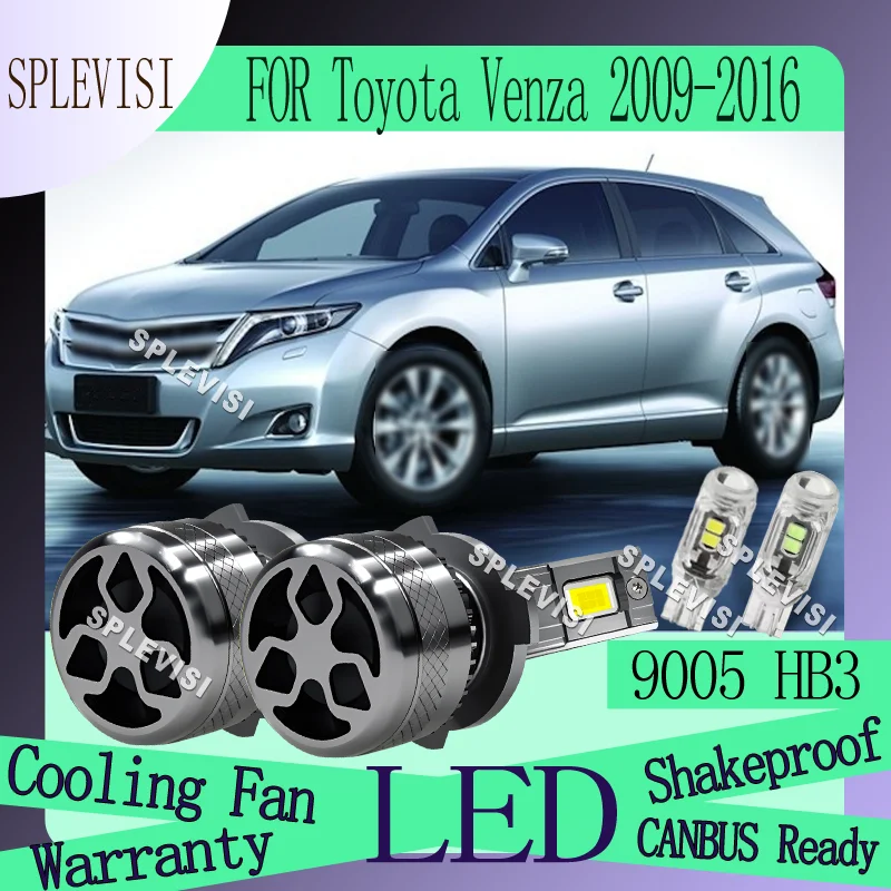 

2PCS 9005 HB3 Improves Road Visibility at Night Anti Flicker High Beam For Toyota Venza 2009 2010 2011 2012 2013 2014 2015 2016