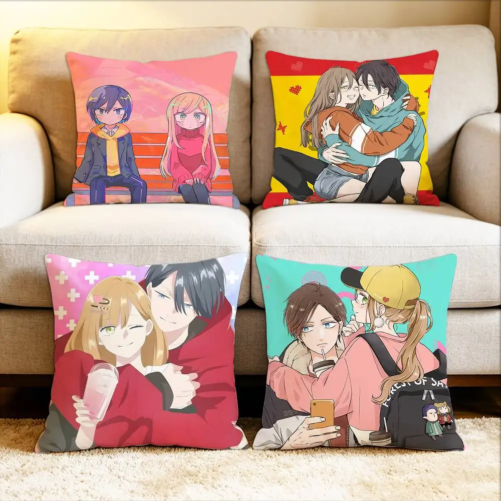 

My Love Story With Yamada-kun At Lv999 Various Sizes Square Pillow Case For Car Home Bedchamber Decor