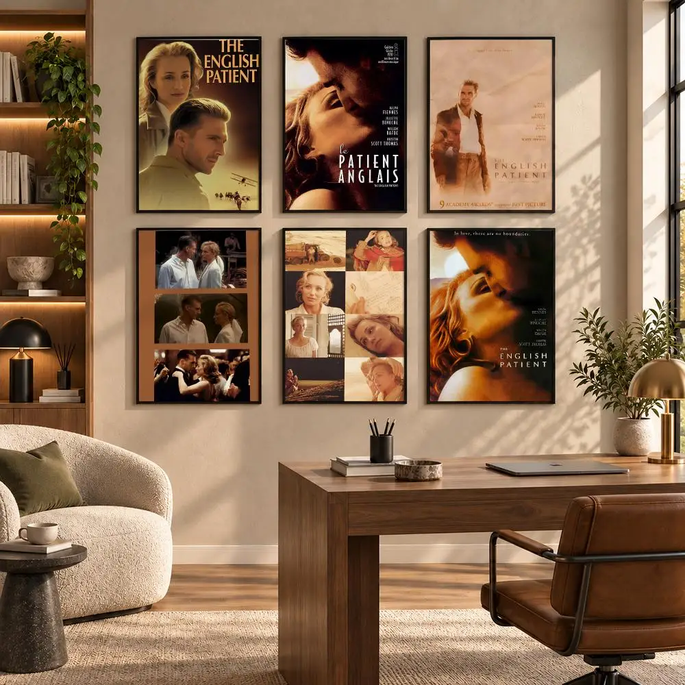 The English Patient 90s Romance Poster Self-adhesive Art Waterproof Paper Sticker Coffee House Bar Room Wall Decor