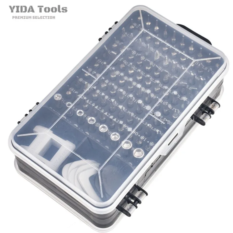 YIDA 115-in-1 Carbon Steel Screwdriver Kit, Multi-use Disassembly Tool For Watch Mobile Phone Digital Repair